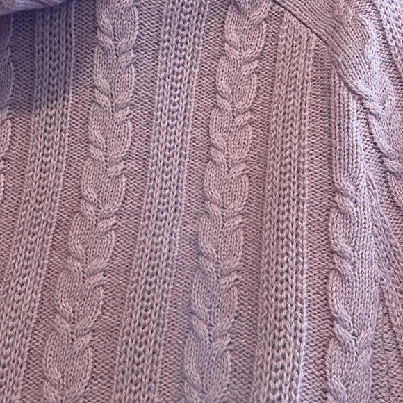 Dusty rose cable knit poncho - Picture 3 of 3